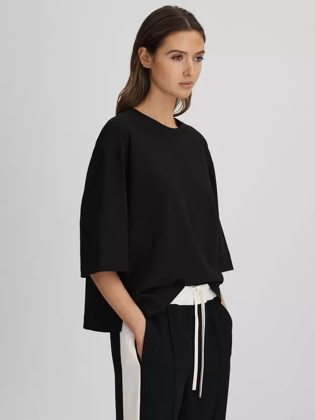 

Футболка Reiss Cassie Oversized, черный