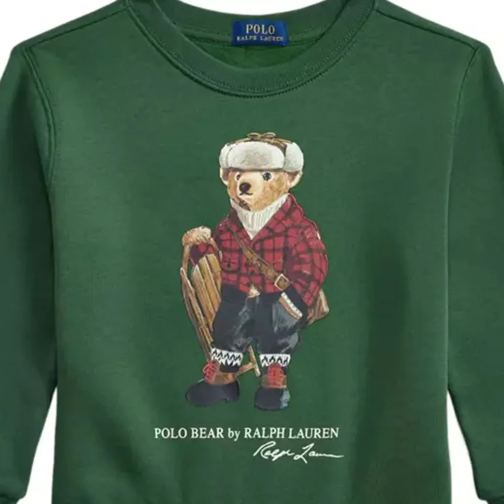 Толстовка FW25 для детей Polo Ralph Lauren, зеленый — фото 4