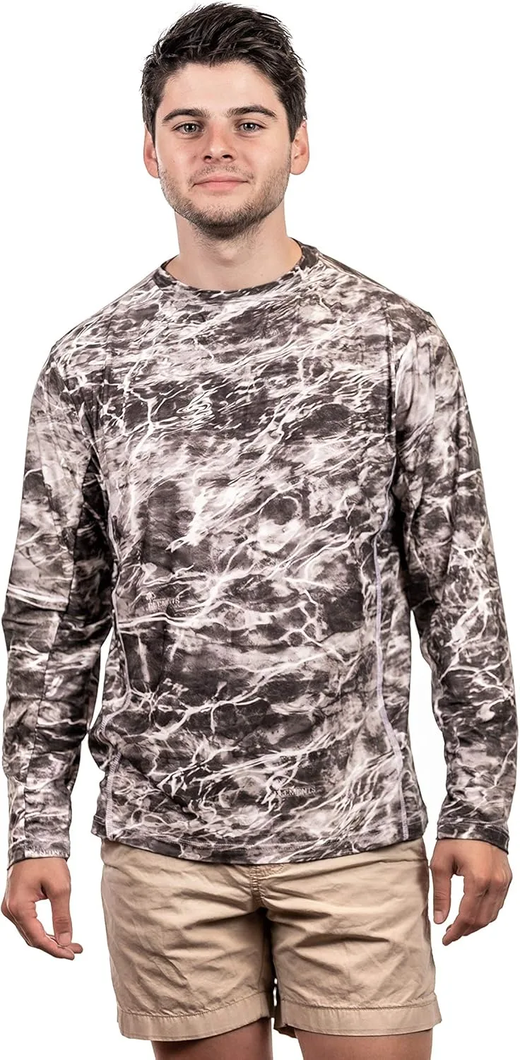 

TrailCrest UPF 50 мужская рубашка с длинным рукавом для рыбалки в камуфляже Mossy Oak 4 Ways Stretch