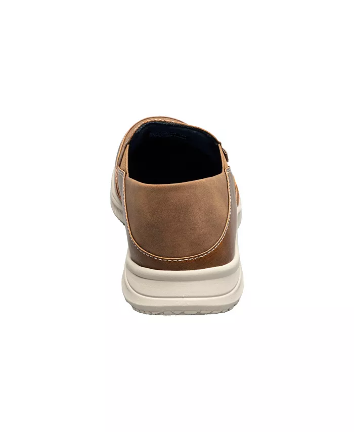 Мужские ботинки Conway Ez Moc Toe Slip On Nunn Bush, коричневый/бежевый — фото 3