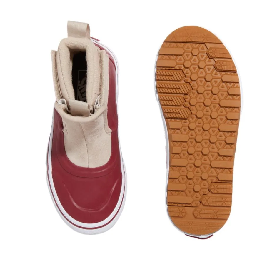 Vans Детские водонепроницаемые и теплые ботинки mid top slip on красные — фото 4