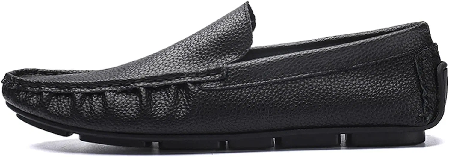 Мужские лоферы, кожаные, Round Toe, Black PUGHGAETZF — фото 2