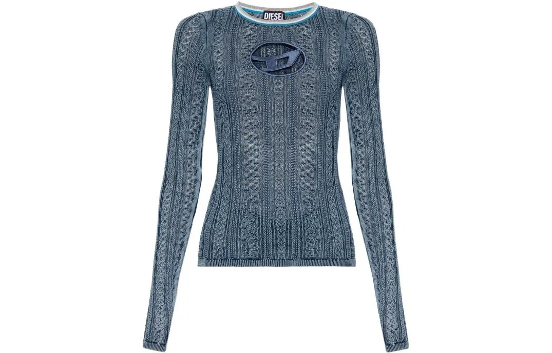 Футболка OVAL D T с круглым вырезом Diesel синяя
