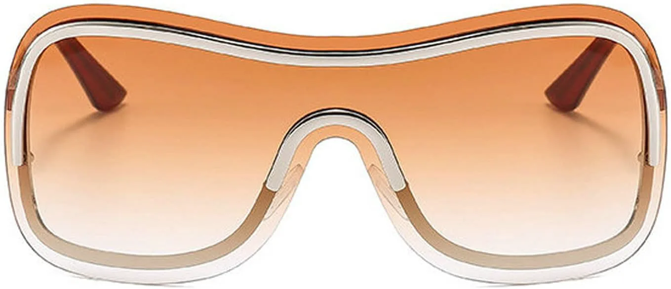 

COTIA 2020 Модные солнцезащитные очки с полой дугой для женщин и мужчин, металлические, цельные, с зеркальными линзами, стильные очки для вождения, Gold Tea