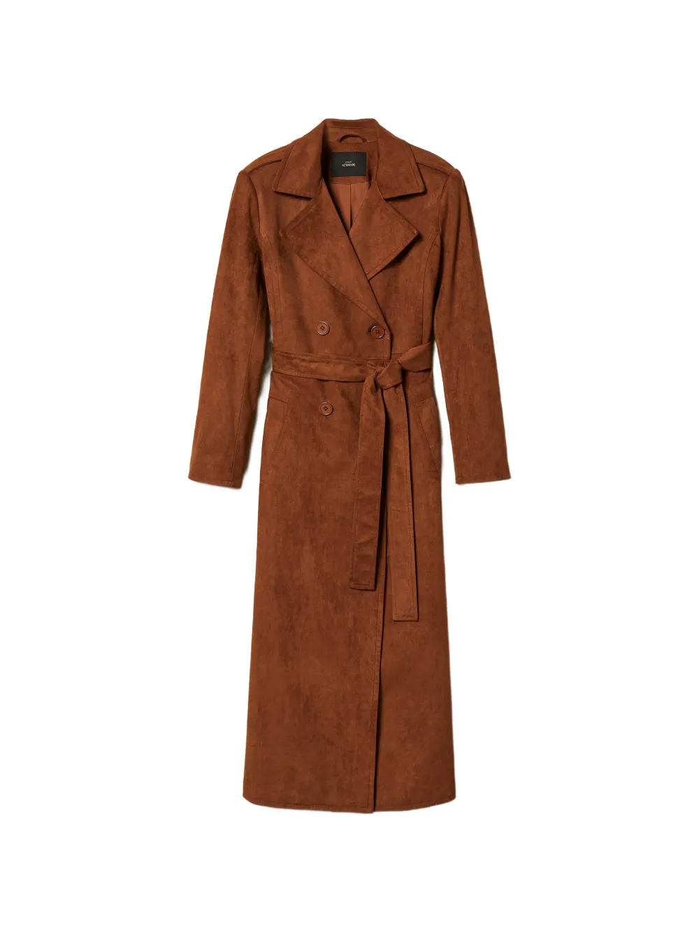 

Тренч с поясом Twinset, коричневый
