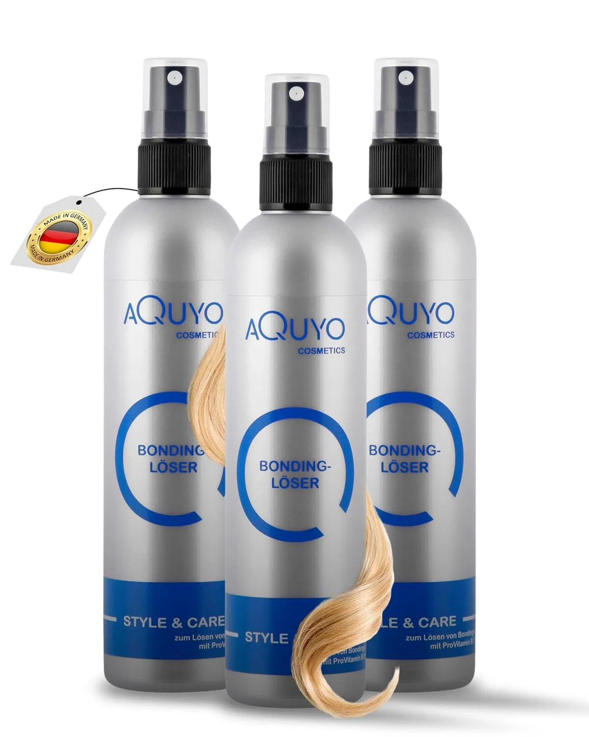 Растворитель для наращивания волос Style & Care Bonding Solvent, 3 x 200 мл Aquyo Cosmetics