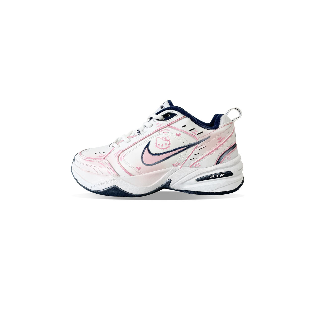 

Кроссовки Air Monarch 4 Chunky унисекс с низким верхом, белый/розовый Nike