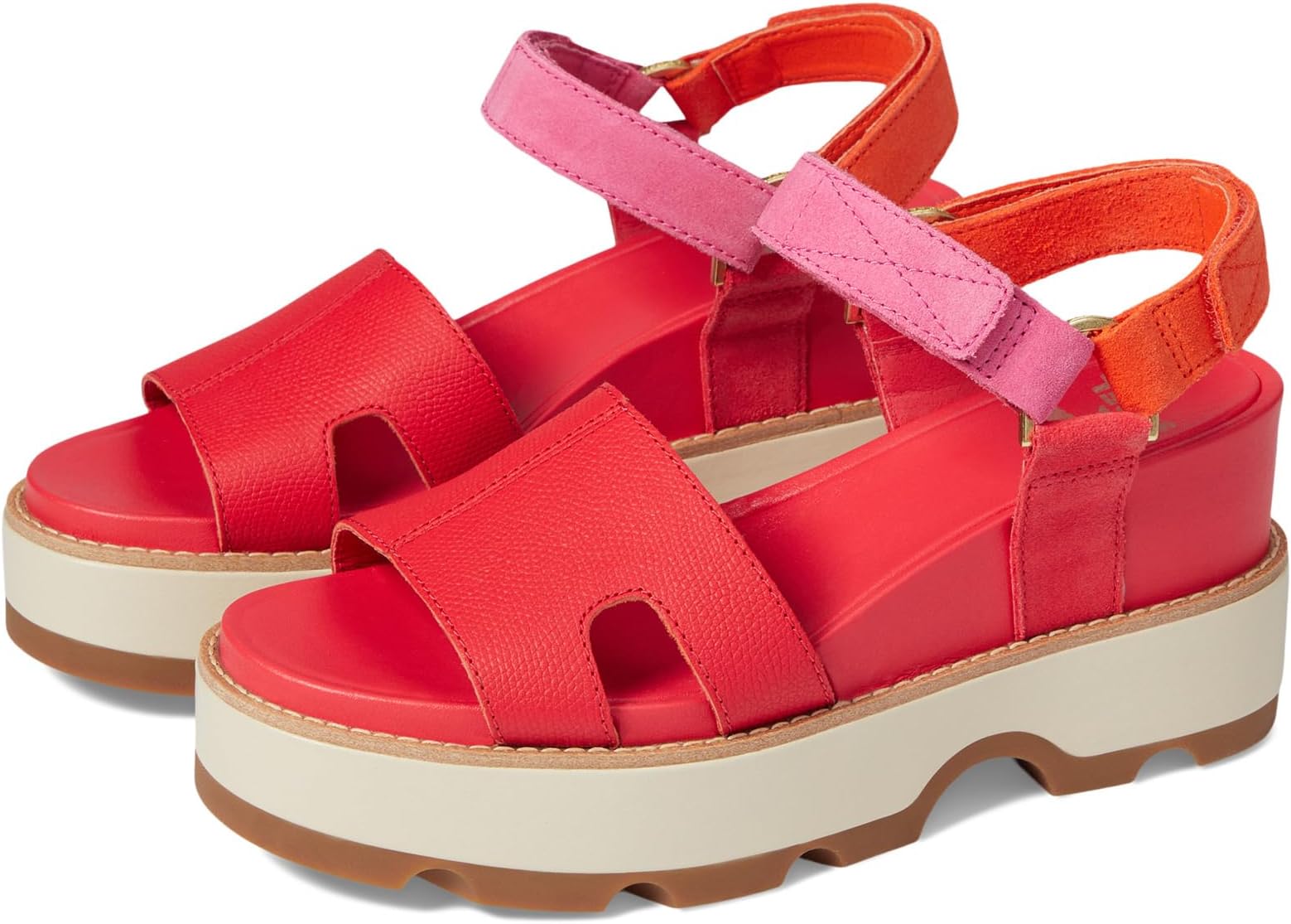 

Сандалии SOREL Joanie IV Ankle Strap Wedge, цвет Red Glo/Honey White