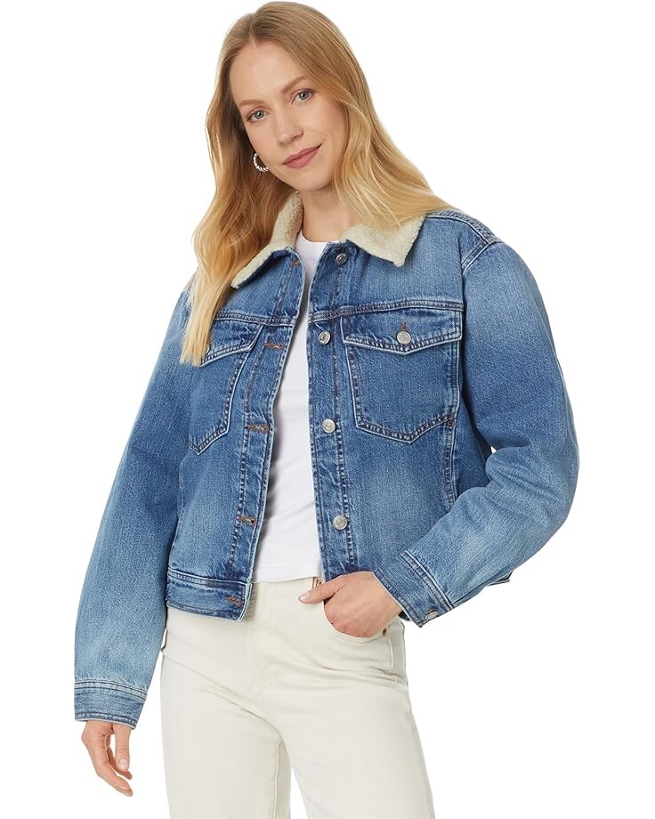 

Куртка Madewell Denim Sherpa Jacket, цвет Lanesboro Wash