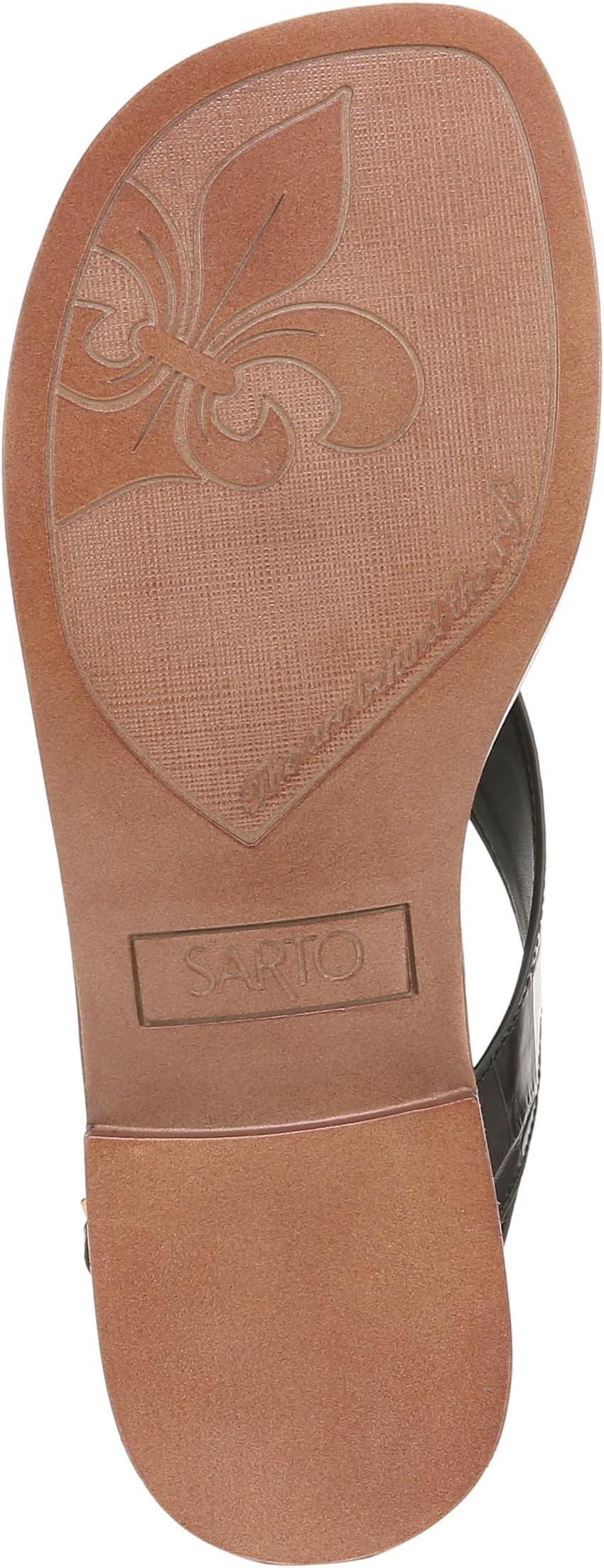 Сандалии Franco Sarto Iris Ankle Strap Thong Sandals, цвет Black Croc Print Leather — фото 3