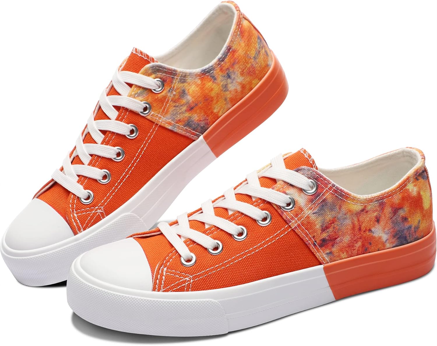 

Унисекс кеды на низком ходу из канвы, модные слипоны для ходьбы Obtaom, оранжевый