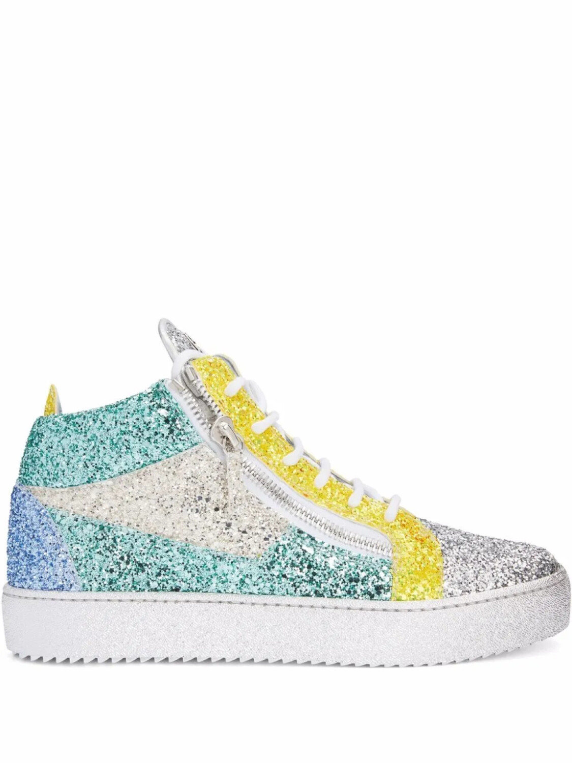 

Giuseppe Zanotti высокие кеды Kriss с блестками, мультиколор