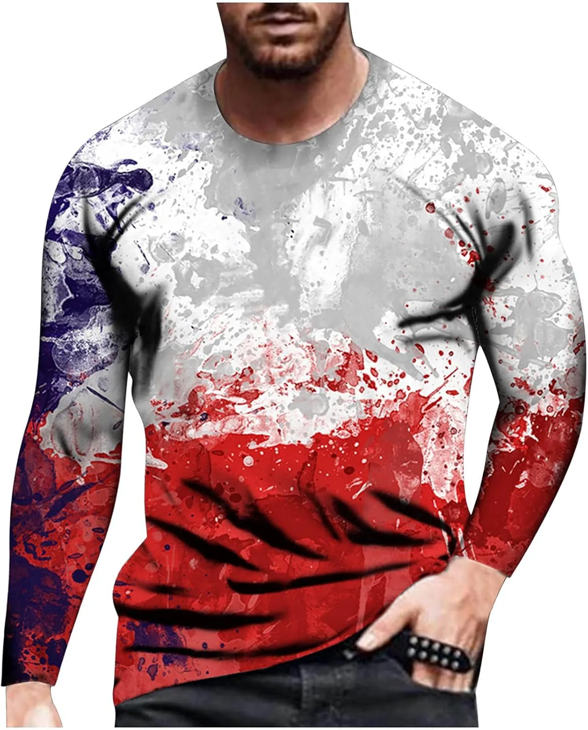 

Футболка Muscularfit Big and Tall с принтом тай-дай