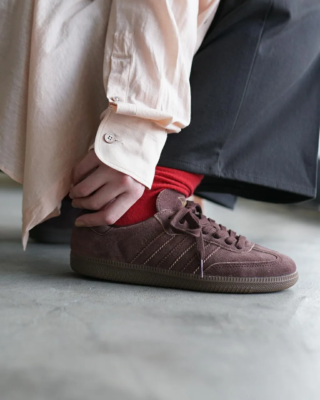 Кроссовки Adidas Samba Og IE3437, коричневый — фото 2