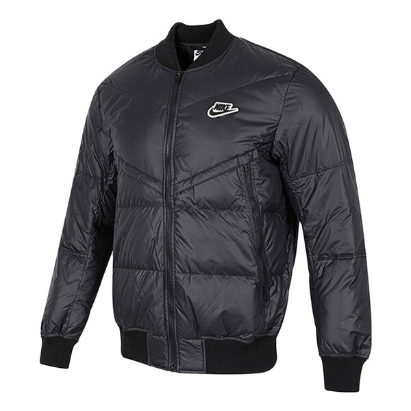 

Пуховик Nike puffer bomber jacket 'Black', черный