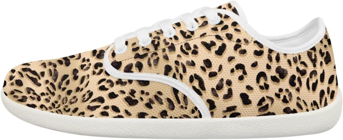 

Кроссовки Forchrinse Black Dog с отпечатком лапы, для прогулок, женские и мужские, низкие, минималистичные босоножки с широким носком, удобные обувь для повседневной носки и работы, Wild Leopard Cheetah Print