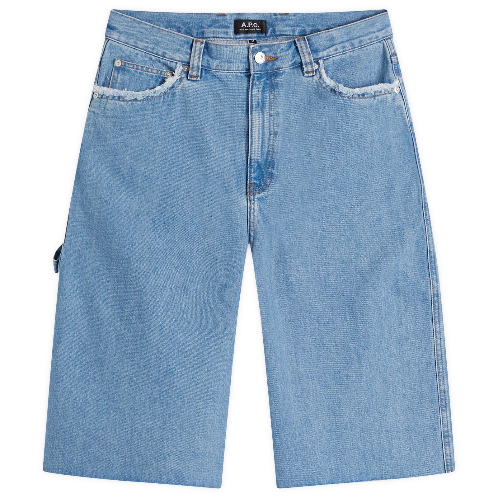 

Шорты A.P.C. Oakland Unfinished Denim Shorts, цвет Light Blue