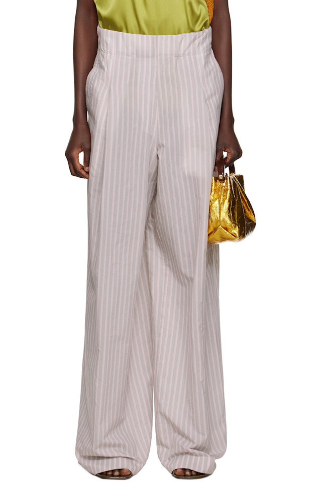 

Широкие плиссированные брюки Dries Van Noten, серый