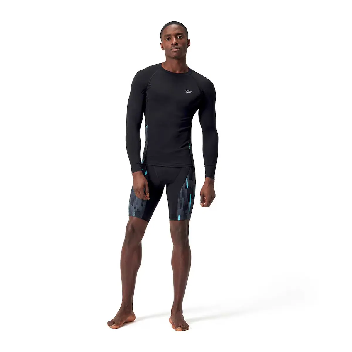 

Мужской топ Speedo Essential с длинным рукавом, черный
