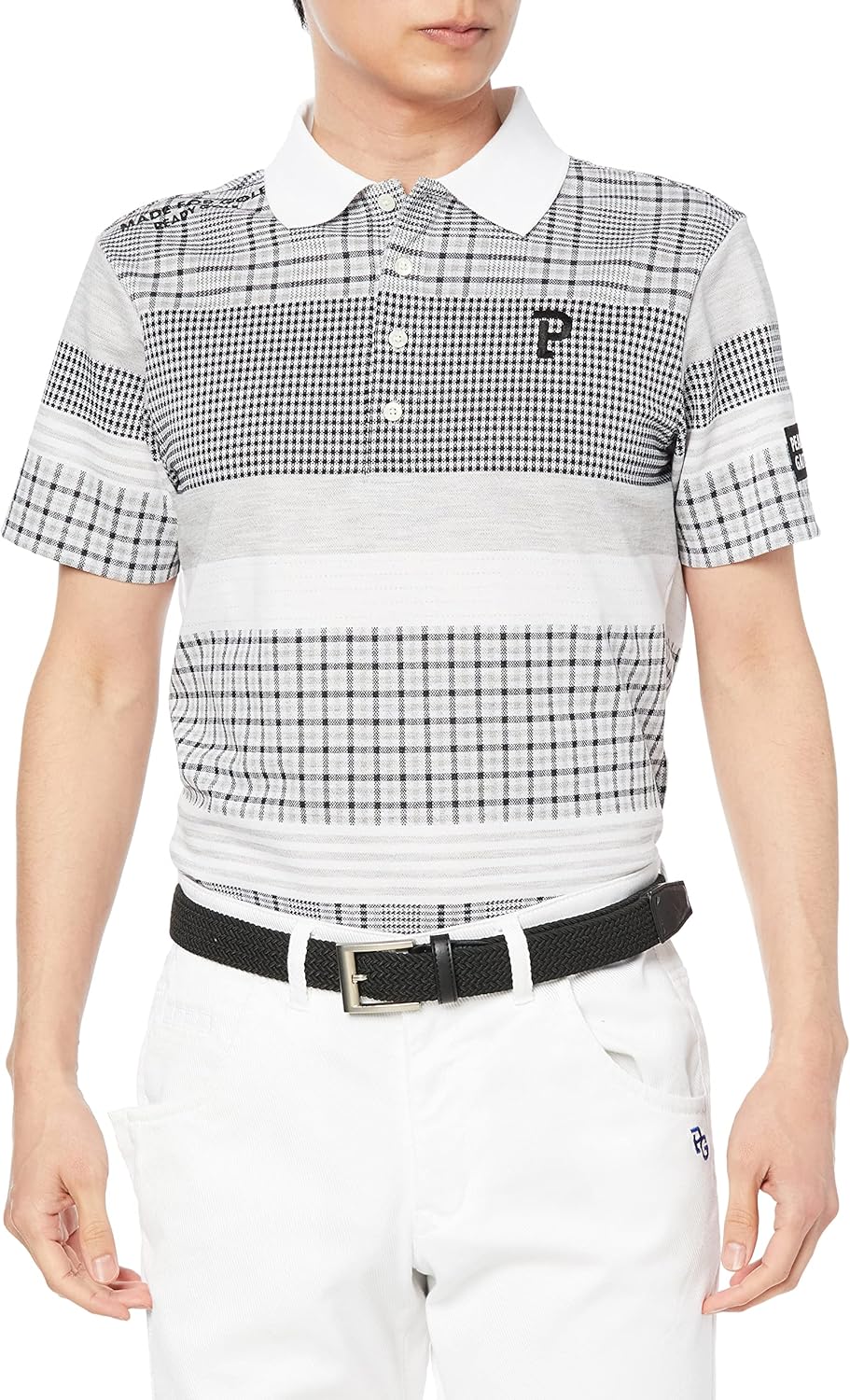 

Мужская поло-рубашка с коротким рукавом Parly Gates 053-3160205 (дышащая, жаккардовая) / для гольфа Pearly Gates, белый