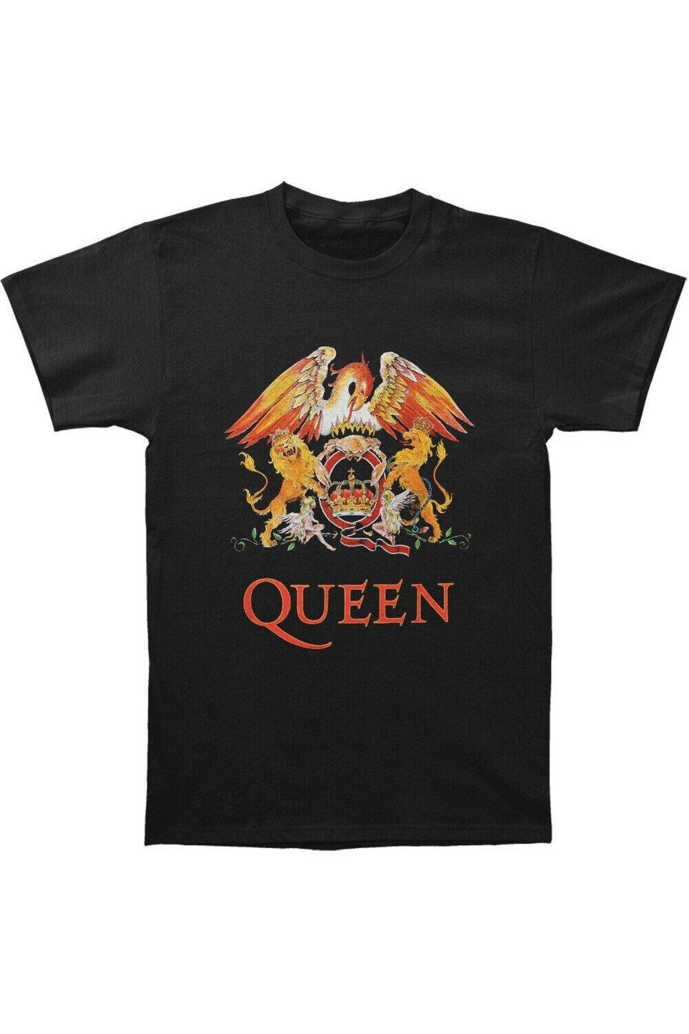 

Классическая футболка с гербом Queen, черный