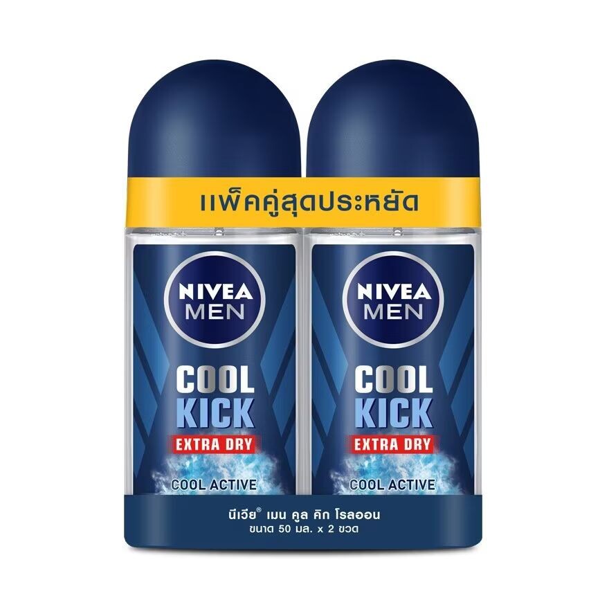 

Nivea NIVEA MEN Дезодорант Roll On Cool Kick 50 мл. Двойной пакет, Blue