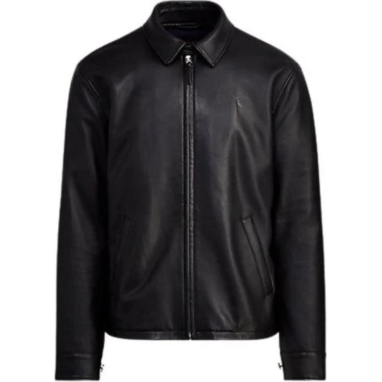 

Кожаная куртка Polo Ralph Lauren, черный