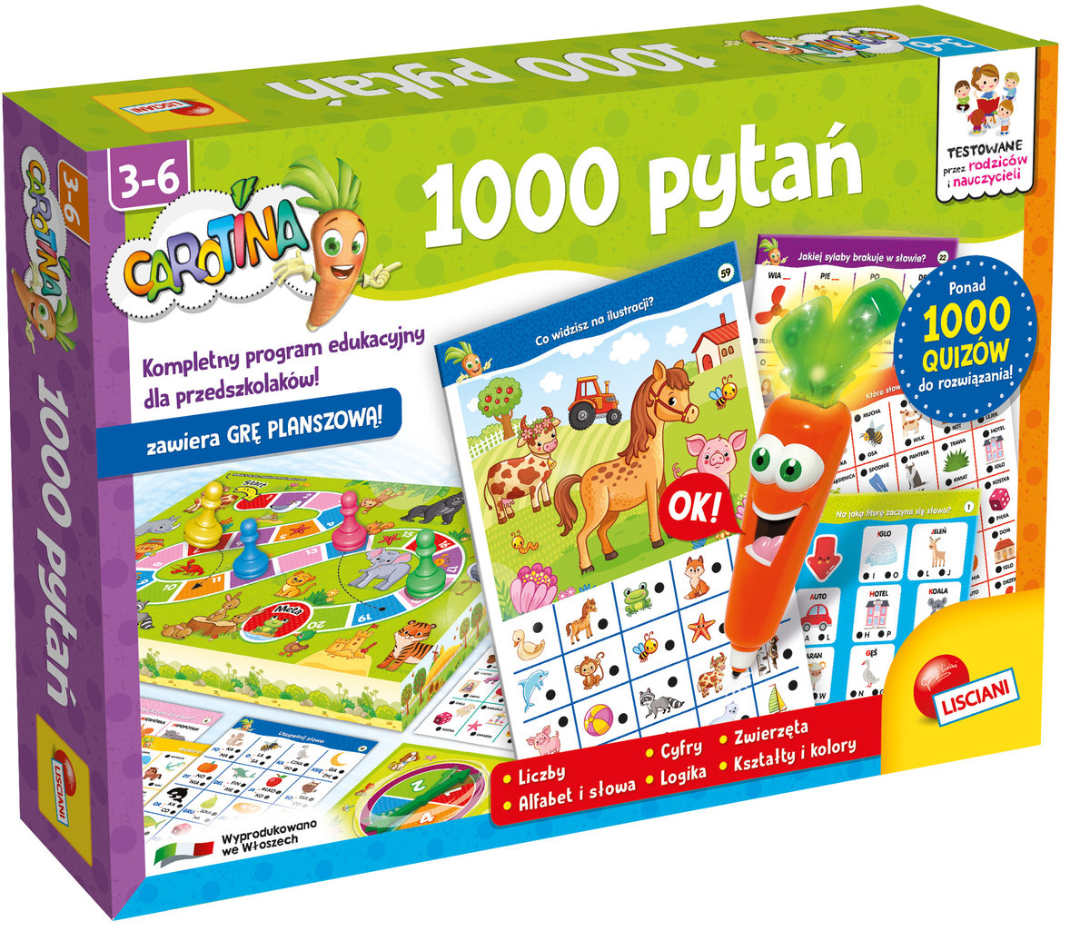 

Carotina 1000 Вопросы, обучающая игра, Лишани Lisciani