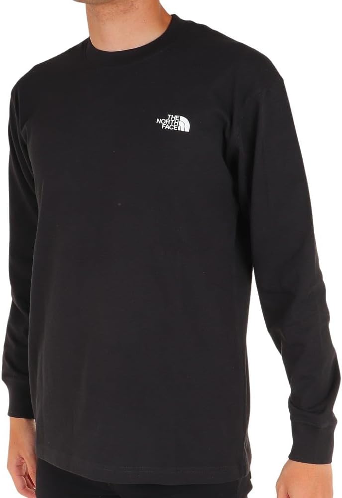 

Мужская футболка с длинными рукавами The North Face, квадратный логотип на спине, быстросохнущая, с защитой от УФ-излучения и электростатического разряда, черный