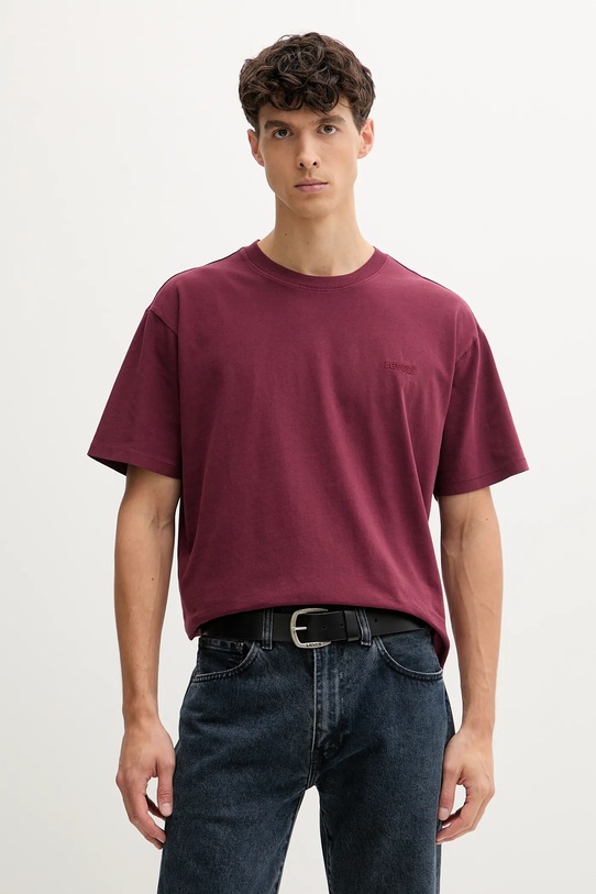 

Хлопковая футболка Levi'S, бордовый