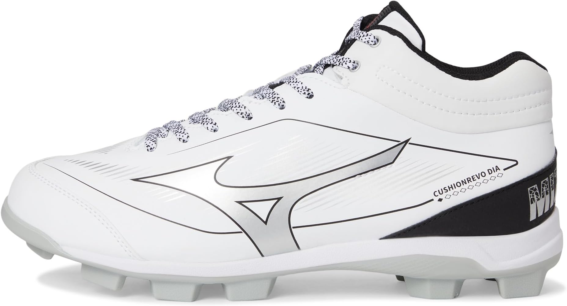 Кроссовки Mizuno Men's Cushionrevo Diamond Mid Tpu, White/Black — фото 4
