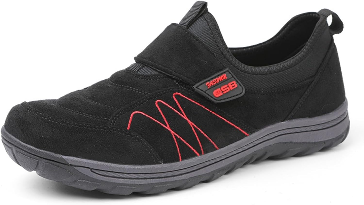 

Мужские кроссовки Khwfjas с застежкой на ремешок, удобные и противоскользящие, специально разработаны для мужчин, повседневная обувь для досуга и занятий спортом на открытом воздухе, черный