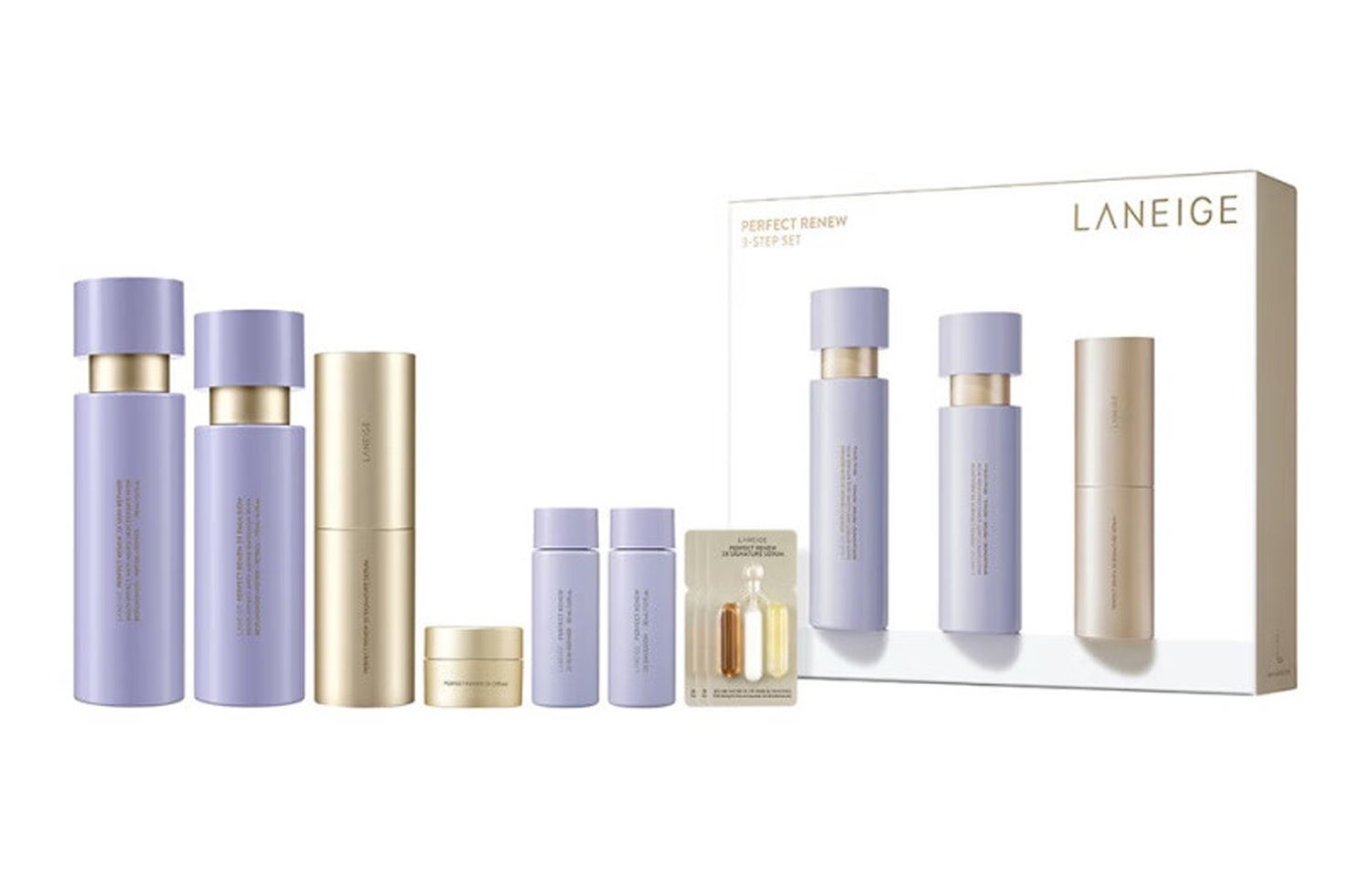 Подарочный набор косметики LANEIGE Perfect Renew 3X Advanced 2-Step Set, 8 средств — фото 3