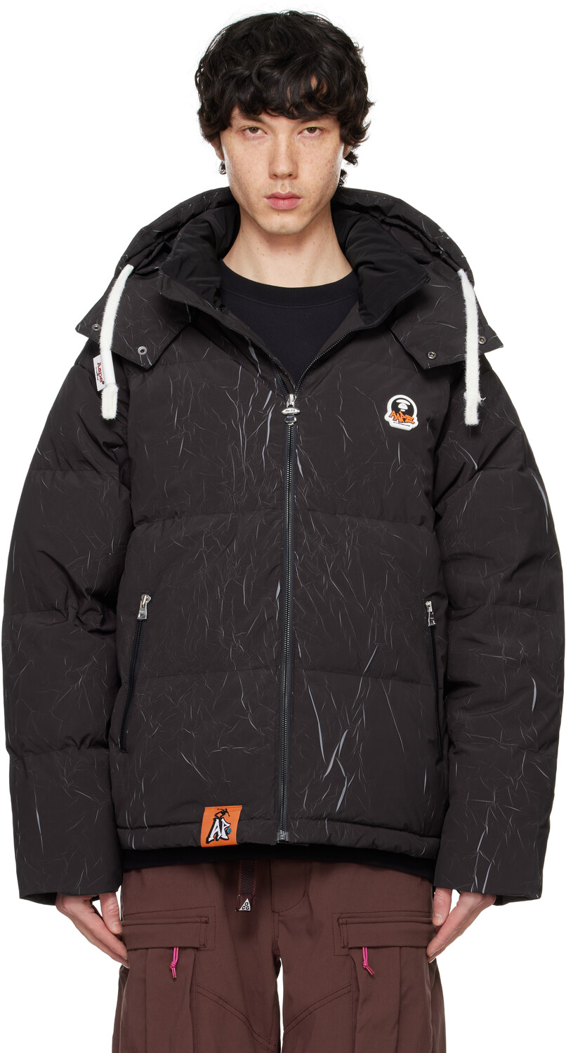 

Камуфляжный пуховик с капюшоном и логотипом Moonface AAPE by A Bathing Ape