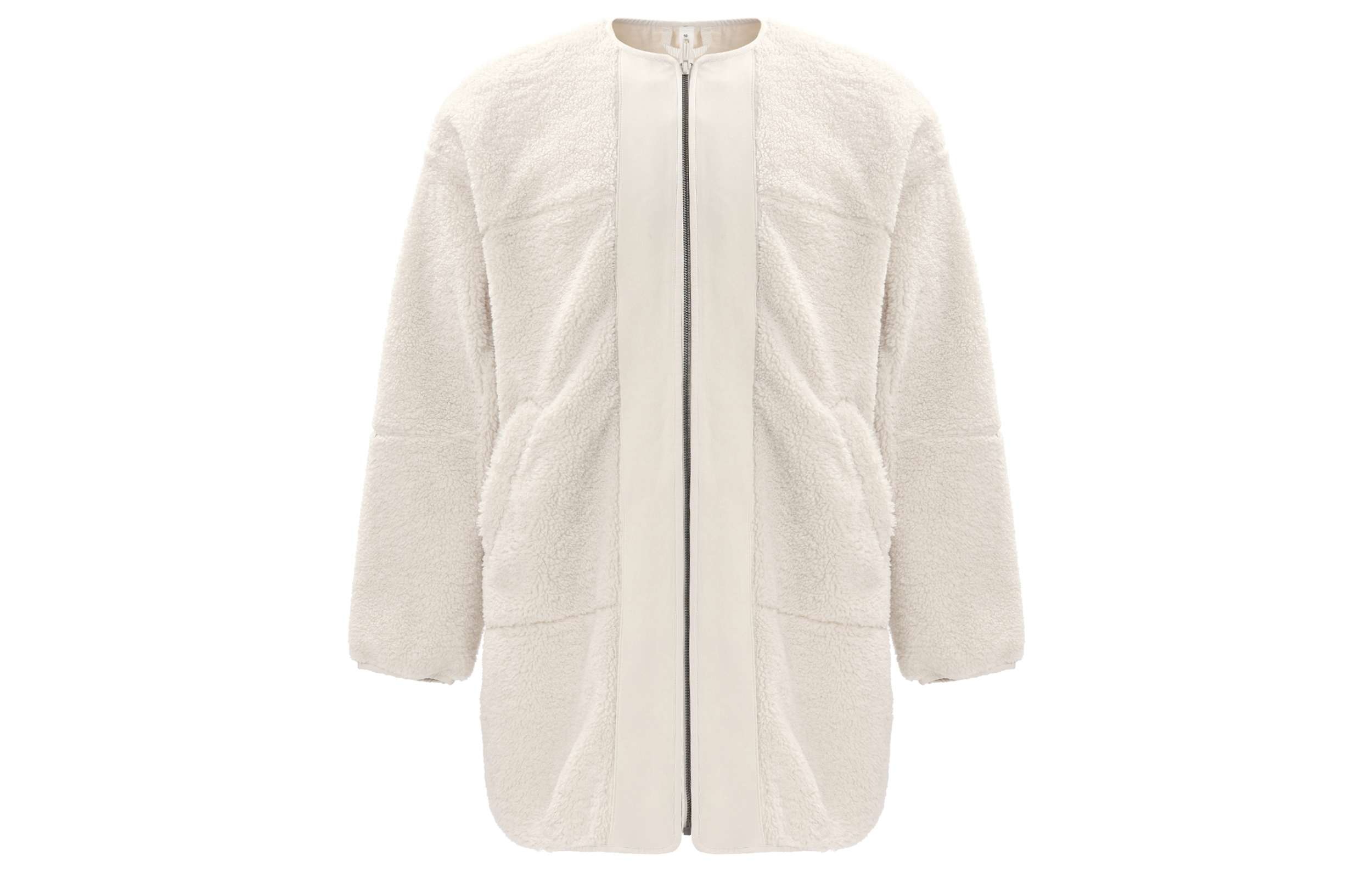 

Lululemon Женская безворотниковая фактурная куртка, White