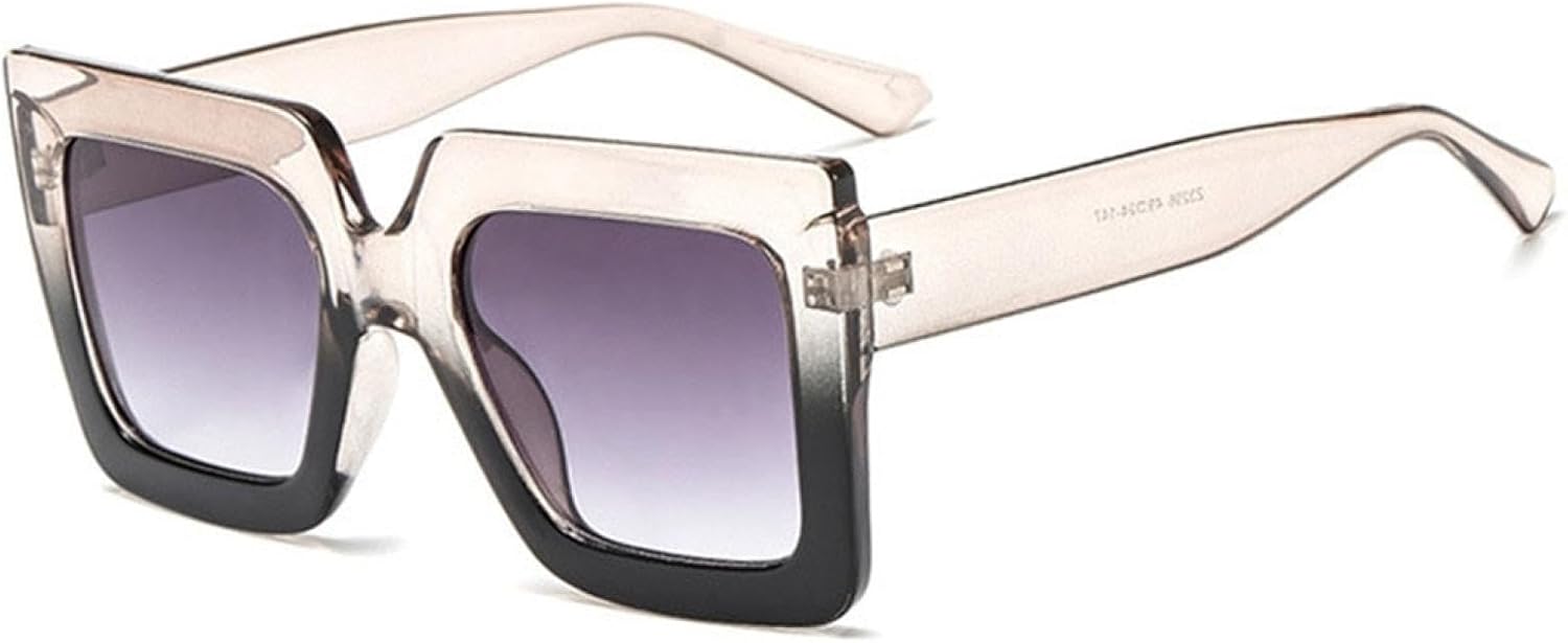 

Женские солнцезащитные очки в винтажном стиле, увеличенного размера, роскошные, с градиентным переходом, классические, с защитой от УФ-излучения UV400 VFDHN, Champagne Black Gray