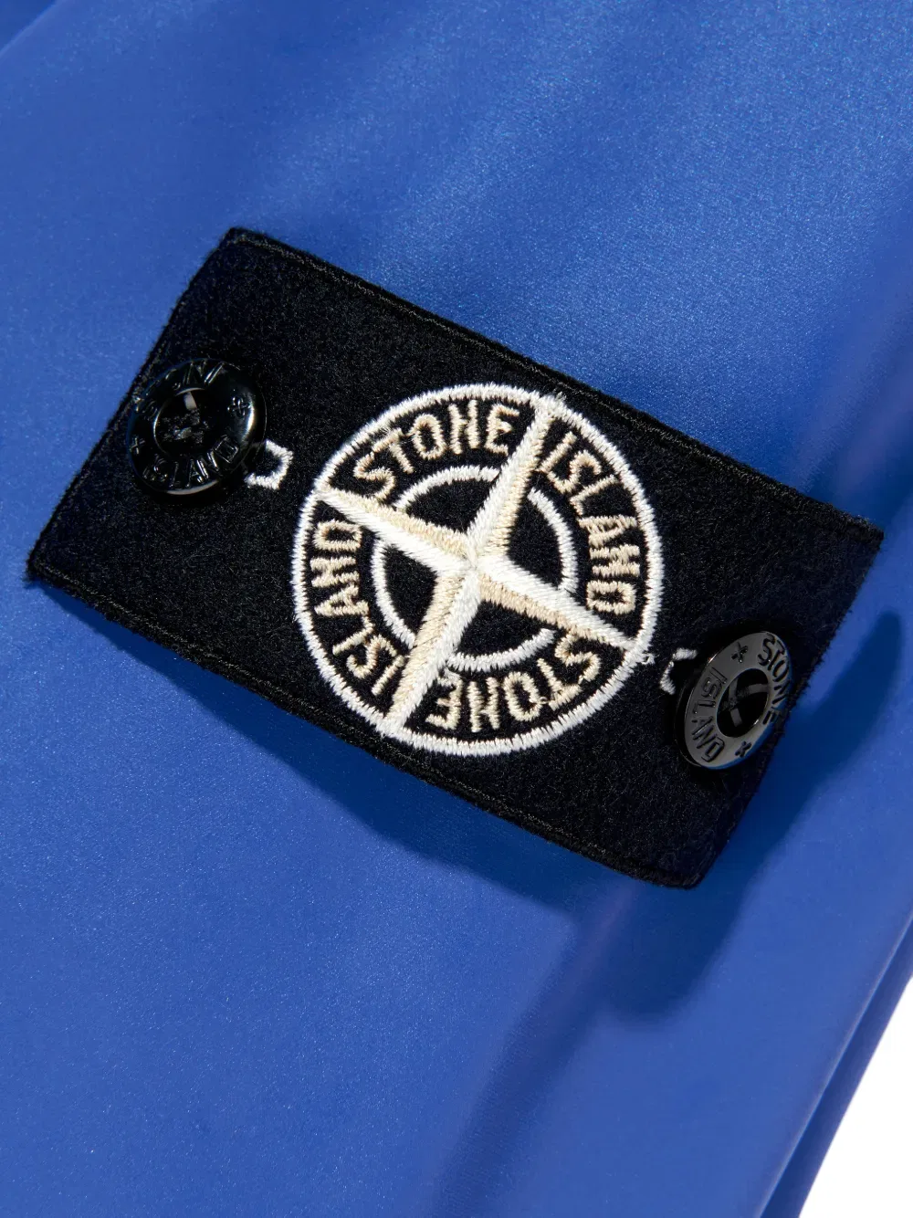 Куртка с капюшоном и нашивкой с логотипом Stone Island Junior, синий — фото 3