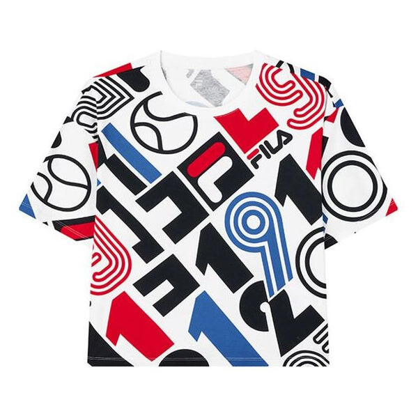 

Футболка athleisure casual sports round neck printing short sleeve white Fila, белый