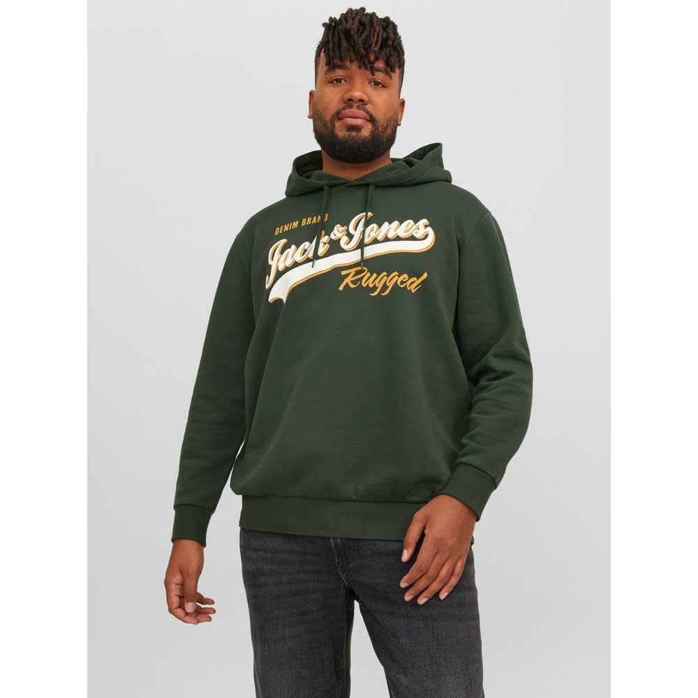 

Худи Jack & Jones Logo 2 Col Plus, зеленый