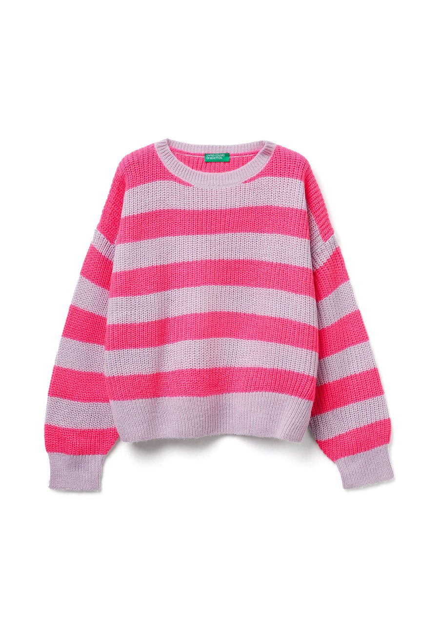 

Джемпер United Colors of Benetton STRIPED SWEATER, Violet/Lilac