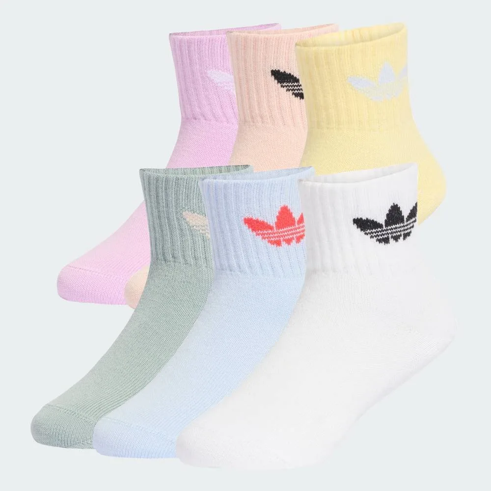 Официальные носки до щиколотки, комплект из 6 пар, детские Adidas, pink — фото 2