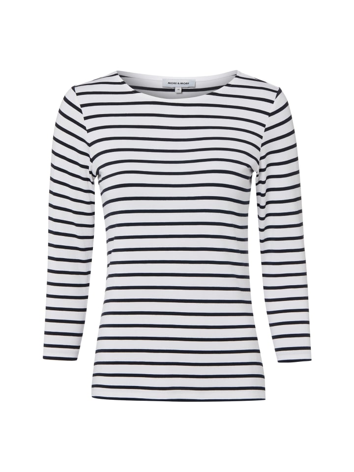 

More & More Футболка с длинными рукавами белого и черного цвета