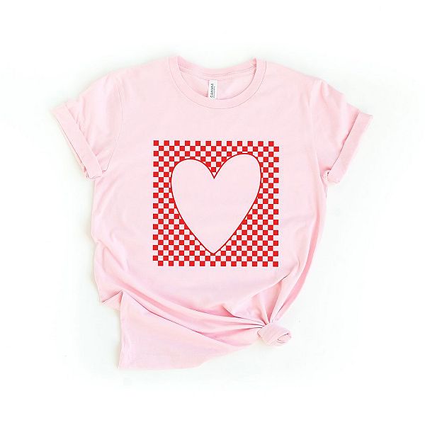 

Футболка с коротким рукавом и вырезом в виде клетчатого сердца Simply Sage Market, Pink, Зеленый, Футболка с коротким рукавом и вырезом в виде клетчатого сердца Simply Sage Market, Pink