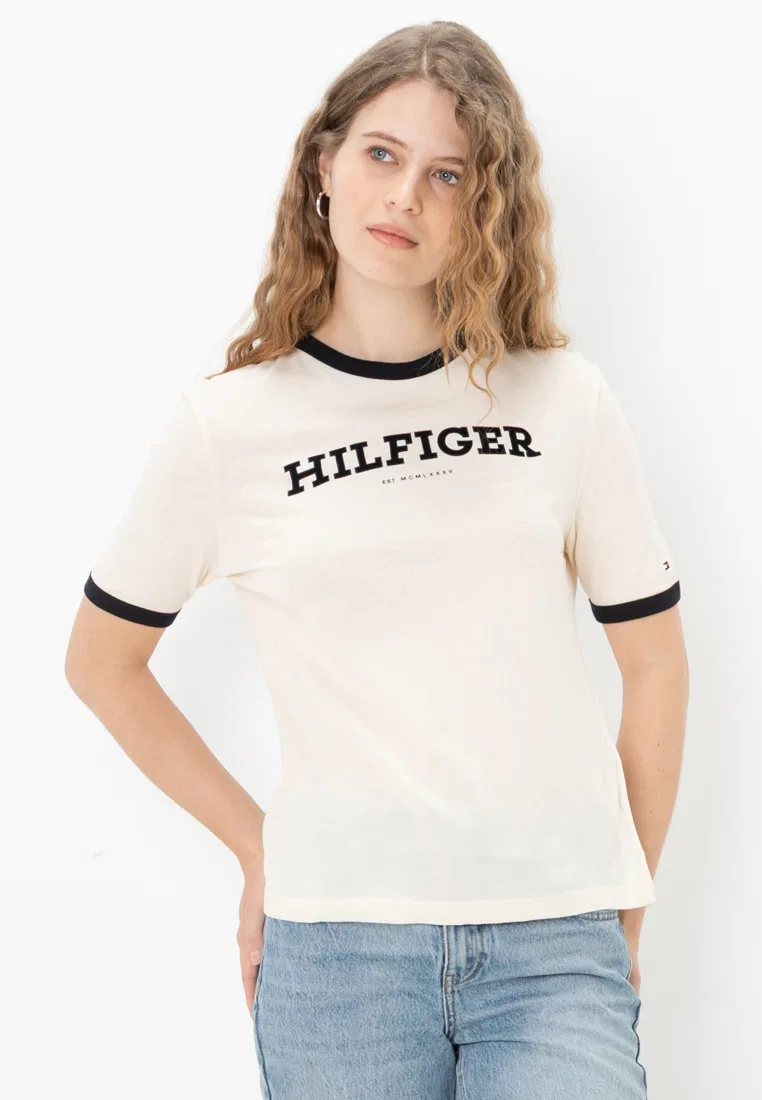 Футболка с флок-принтом, Tommy Jeans Tommy Hilfiger