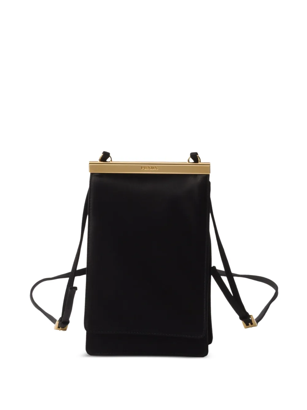 

Мини-сумка на плечо с логотипом Prada, черный