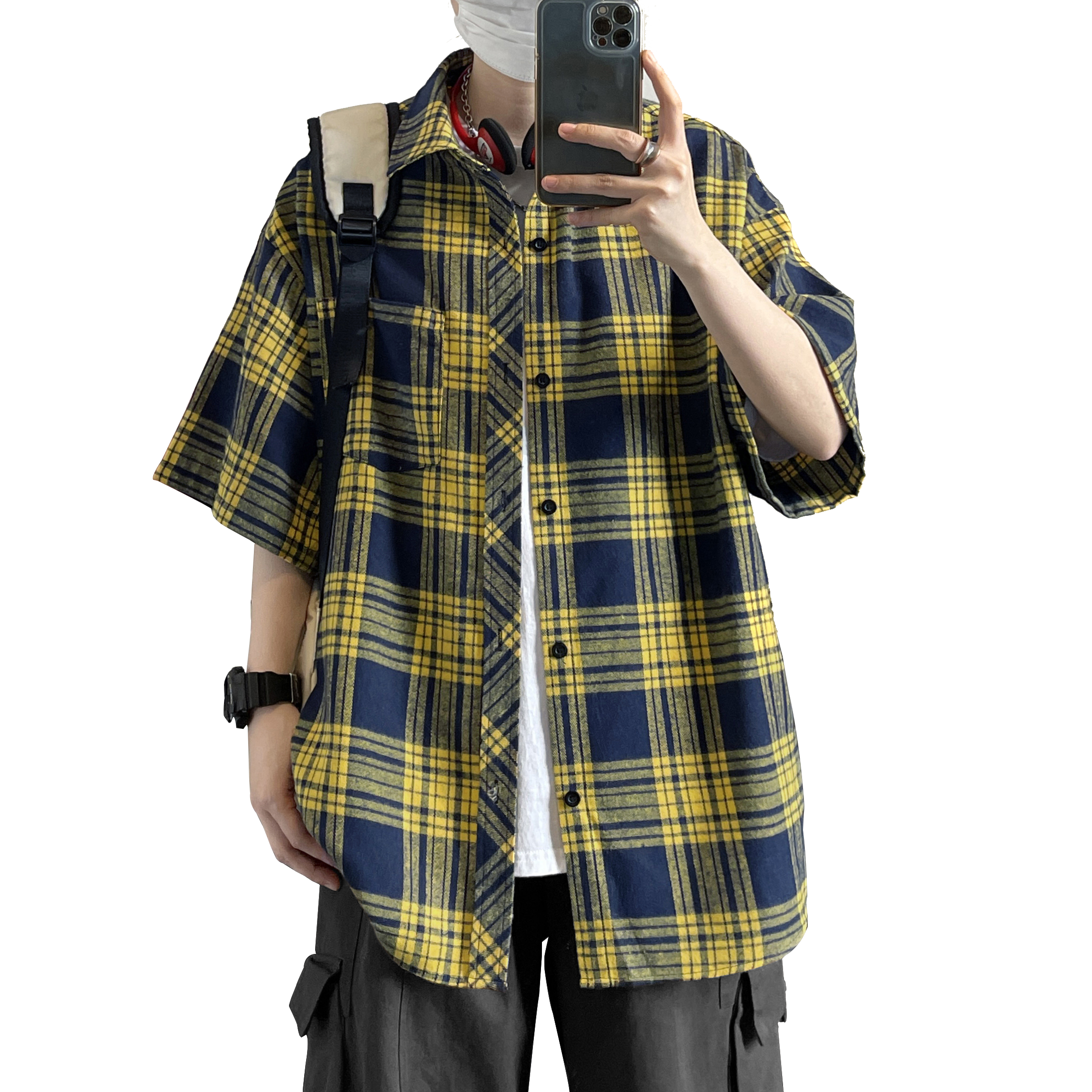 

Рубашка унисекс DANGERTIGER, Green Plaid[Comes with White T-Shirt]
