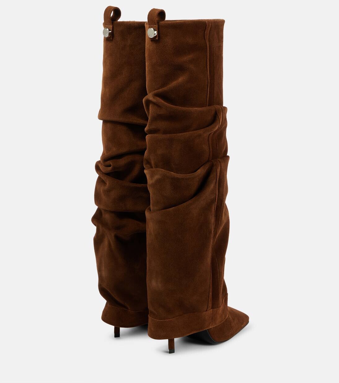 Сапоги Rea из замши до колена The Attico, коричневый — фото 3