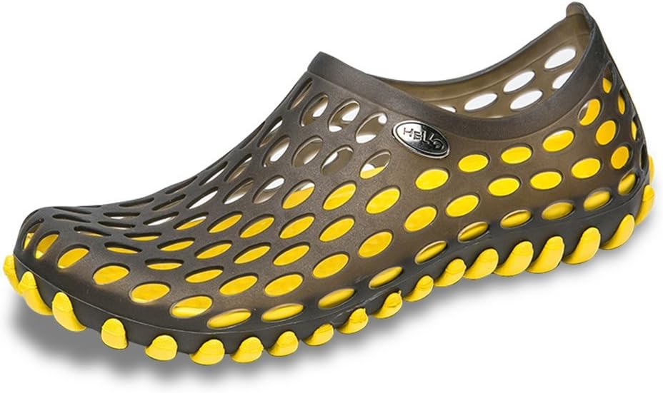 

LEADER SHOW Мужские ультралегкие сандалии с отверстиями Летние водные дышащие удобные обувь для воды, желтый