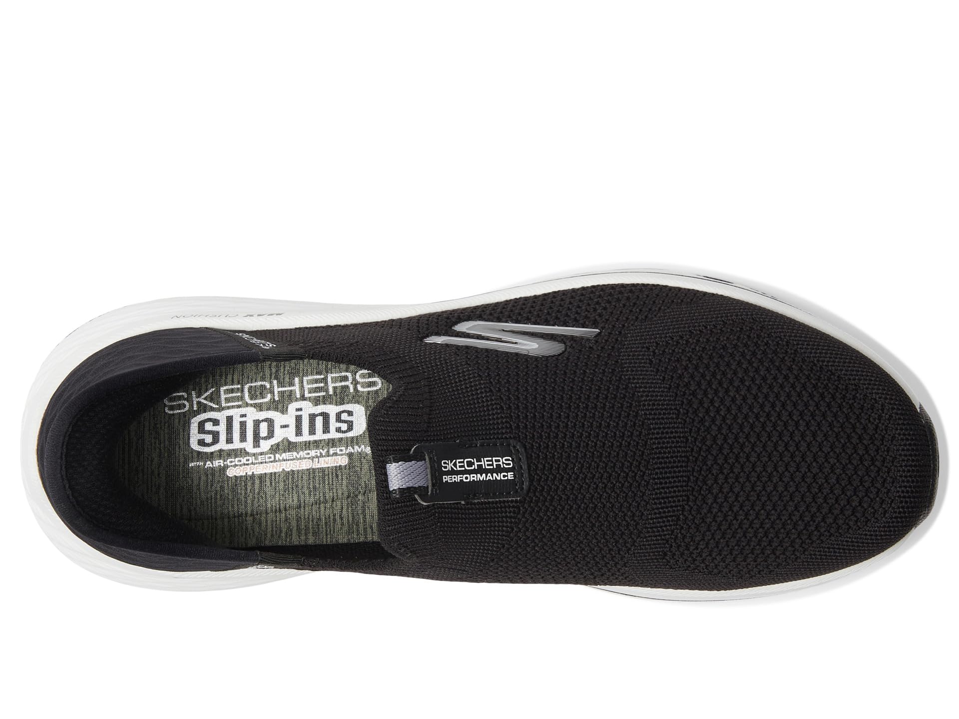 Кроссовки SKECHERS Max Cushioning Elite 2.0 Eternal Hands Free Slip-Ins, Black/WhiteSee Less — фото 2