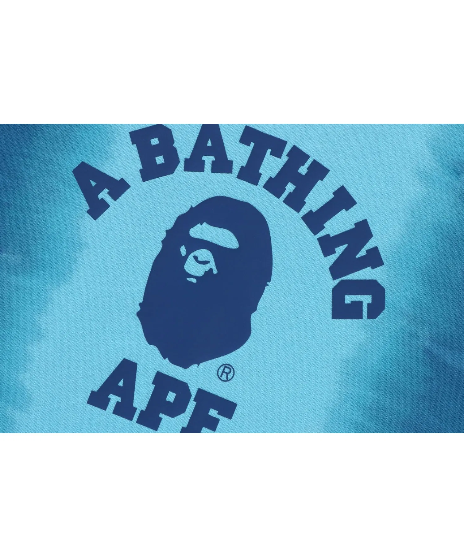 Детская футболка A BATHING APE GRADATION COLLEGE с градиентным принтом оранжевая — фото 4